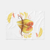 Peach Faced Lutino Lovebirds Fleecedecke (Vorderseite (Horizontal))