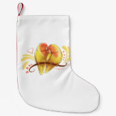 Peach Faced Lutino Lovebirds Kleiner Weihnachtsstrumpf (Vorderseite)
