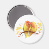 Peach Faced Lutino Lovebirds Magnet (Vorderseite/Rückseite)