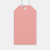 Peach Fairy Tale Glitzer Rose Blätter Brautparty Geschenkanhänger (Rückseite)