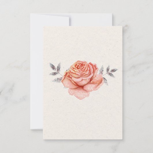 Peach Fairy Tale Glitzer Rose Blätter UAWG Antwort (Rückseite)