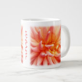 Peach farbig Dahlia Jumbo-Tasse (Vorderseite Rechts)