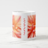 Peach farbig Dahlia Jumbo-Tasse (Vorderseite)