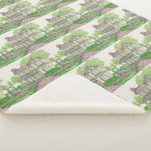 Peach Farmhouse Sherpa Blanket Sherpadecke (3/4)