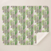 Peach Farmhouse Sherpa Blanket Sherpadecke (Vorderseite (Horizontal))