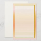 Peach Fine Lined Stationery Briefpapier (Vorne/Hinten)