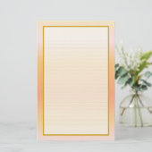 Peach Fine Lined Stationery Briefpapier (Stehend Vorderseite)