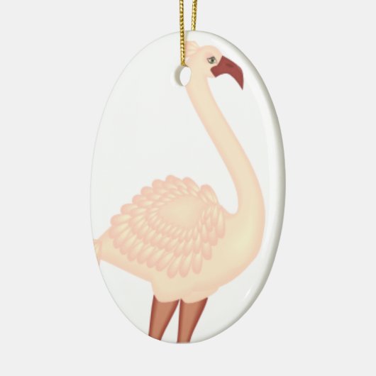 Peach Flamingo Keramik Ornament (Links)