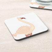 Peach Flamingo Untersetzer (Linke Seite)