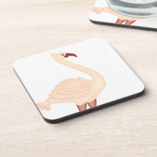 Peach Flamingo Untersetzer (Linke Seite)