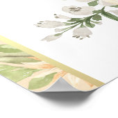 Peach Floral Anand Karaj Sikh Wedding Welcome Sign Poster (Ecke)