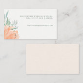 Peach Floral and Eukalyptus Wedding Website Beilag Begleitkarte (Vorne/Hinten)