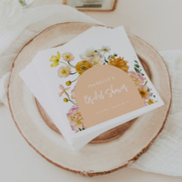 Peach Floral Arch Brautparty Serviette