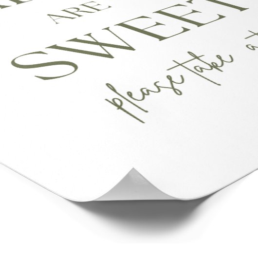 Peach Floral Baby Dusche Babys sind süßes Poster (Ecke)