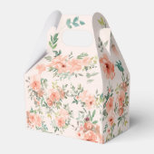 Peach Floral Brautparty Geschenkschachtel (Rückseite)