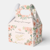 Peach Floral Brautparty Geschenkschachtel (Vorderseite)
