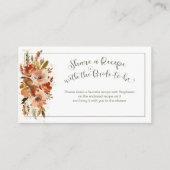 Peach Floral Brautparty Sage Anfrage Begleitkarte (Vorderseite)