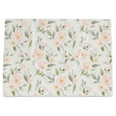 Peach Floral Bridal Shower Große Geschenktüte (Vorderseite)