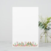 Peach Floral Briefpapier (Stehend Vorderseite)