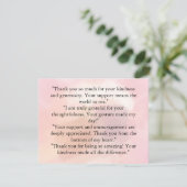 Peach floral Dankeschön Karte - Dankbares Herz (Stehend Vorderseite)