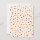 Peach floral Dankeschön Karte - Dankbares Herz (Rückseite)