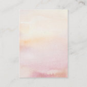 Peach floral Diaper Raffle Ticket Begleitkarte (Rückseite)