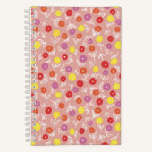 Peach floral ditsch boho notizblock (Vorderseite)