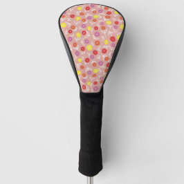 Peach Floral Ditsy Golf Head Cover Golf Headcover