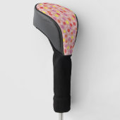 Peach Floral Ditsy Golf Head Cover Headcover (angewinkelt)
