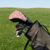 Peach Floral Ditsy Golf Head Cover Headcover (In SItu)