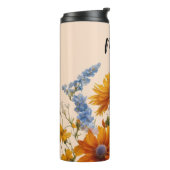 Peach Floral Erstmaliges Geschenk Mama Thermosbecher (Nach links gedreht)