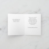 Peach Floral Foto Memorial Vielen Dank Hinweis Dankeskarte (Innenseite)