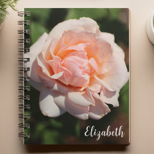 Peach Floral Fotografy Elegante Rose Custom Notizblock