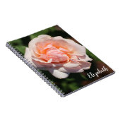 Peach Floral Fotografy Elegante Rose Custom Notizblock (Rechte Seite)