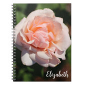 Peach Floral Fotografy Elegante Rose Custom Notizblock (Vorderseite)