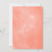 Peach Floral Garden | Brautdusche Einladung (Rückseite)