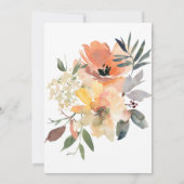 Peach Floral Garden | Brautdusche Einladung (Rückseite)