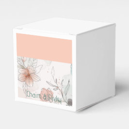 Peach floral Gevor Box Geschenkschachtel