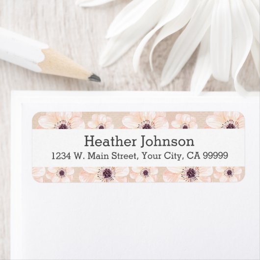 Peach Floral Girl Watercolor Muster (Insitu)