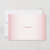 Peach Floral Gold Geometric Watercolor Wedding Dankeskarte (Rückseite)