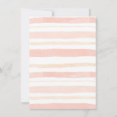 Peach Floral Gold Pumpkin 1. Geburtstag Einladung (Rückseite)