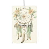 Peach floral Green Dream Catcher Autolufterfrischer (Vorderseite)