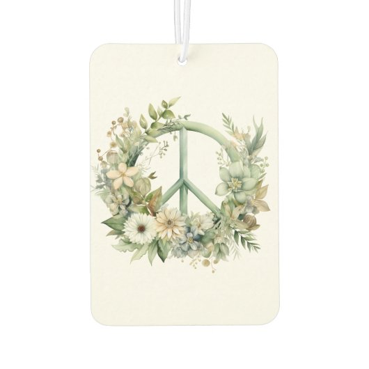 Peach floral Green Dream Catcher Autolufterfrischer (Rückseite)