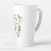 Peach floral Green Dream Catcher Peace Milchtasse (Rechte Ecke)