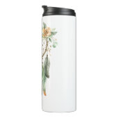 Peach floral Green Dream Catcher Peace Thermosbecher (Nach rechts gedreht)