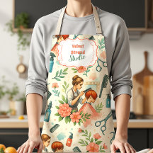 Peach Floral Hair Stylist Business