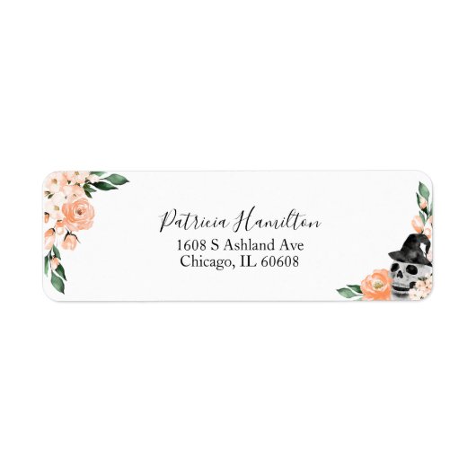 Peach Floral Halloween Brautparty (Vorne)