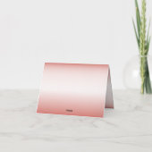 Peach Floral Heart Modern  Dankeskarte (Rückseite)