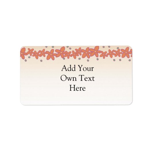 PEACH FLORAL MAILINGETIKETTIERE - VORLAGE ADRESSAUFKLEBER (Vorne)