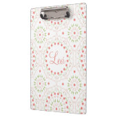 Peach Floral Mandala Personalisierte Clip Board Klemmbrett (Links)